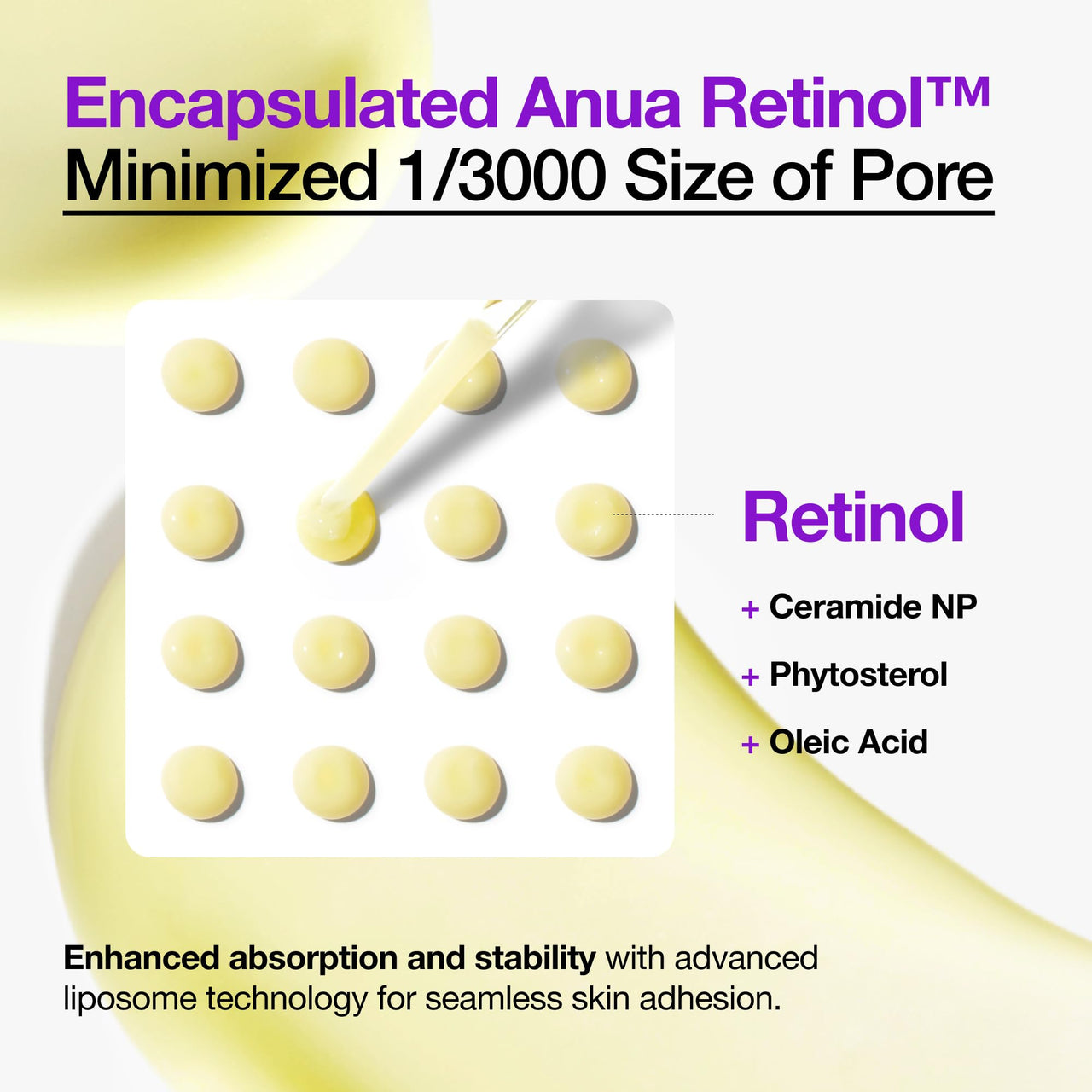 Anua Retinol Serum for Anti-Aging, Textured skin | 0.11% Retinol, 5% Niacinamide, 20+Soothing Ingredients Gentle for Beginner (30ml /1.01 fl.oz.)