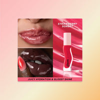 Thumbnail for Gisou Honey Infused Hydrating Lip Oil, Nourishing Lip Moisturizer for Dry Lips, 0.27 fl oz (Strawberry Sorbet)