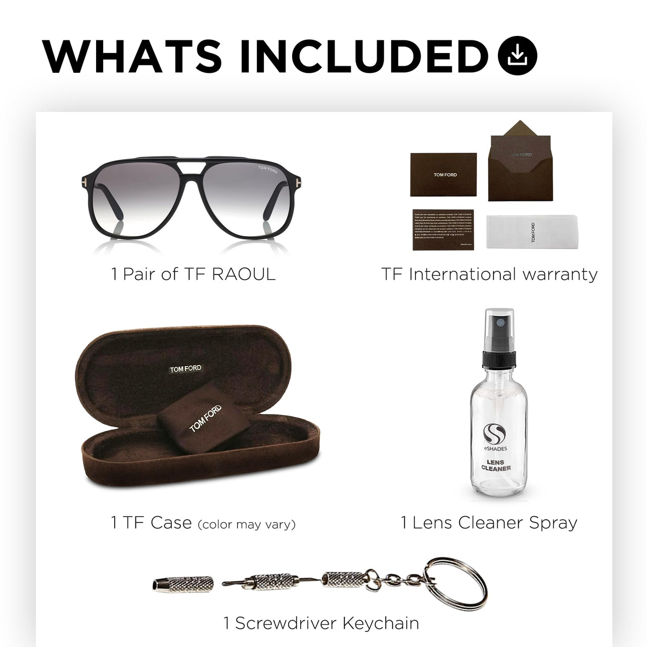 Tom Ford FT0753 RAOUL Navigator Shape Sunglasses With Luxury Eyewear Kit