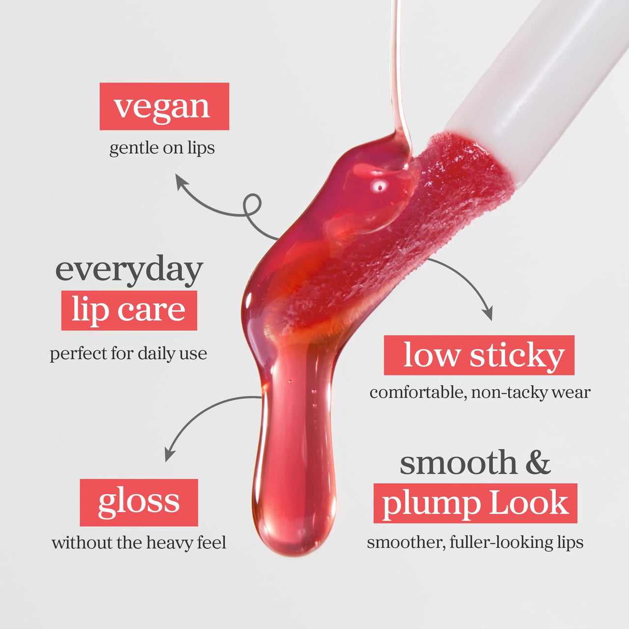 NOONI Korean Lip Oil - Appleberry | Long-Lasting, Moisturizing, Plumping, Revitalizing for Dry Lips, Waterproof, No Peel Off, Hydrating, Nourishing Crystal Clear, Stocking Stuffers, 0.12 FL Oz