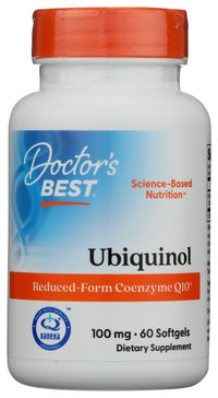 Thumbnail for Doctors Best Ubiquinol, Reduced-Form Coenzyme Q10, Non-GMO, Gluten Free, Soy Free 60 Softgels