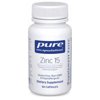 Thumbnail for Pure Encapsulations Zinc 15 mg - Zinc Picolinate Supplement for Immune System Support, Growth & Development - for Wound Healing - 60 Capsules