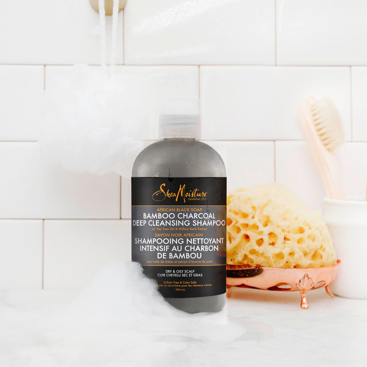 Shea Moisture African Black Soap Bamboo Charcoal Deep Cleansing Shampoo