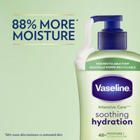 Thumbnail for Vaseline Intensive Care Body Lotion for Dry Skin Soothing Hydration Lotion Made with Ultra-Hydrating Lipids + 1% Aloe Vera Extract to Refresh Dehydrated Skin 20.3 oz, Pack of 3