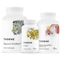 Thumbnail for THORNE - Essential Wellness Trio - Methylation Support + Magnesium CitraMate + Vitamin D-5000-60 Servings