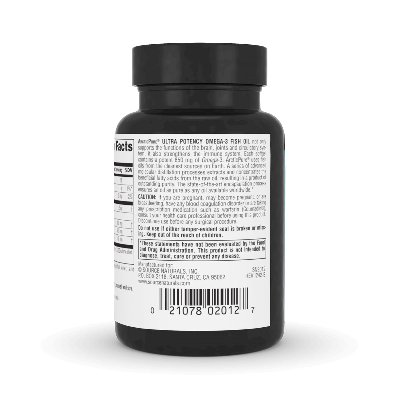 Source Naturals ArcticPure Ultra Potency 850 mg Omega-3 Fish Oil - 30 Softgels