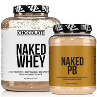 Thumbnail for NAKED Whey Chocolate Protein Powder 5LB (60 Servings) + Chocolate Peanut Butter Powder (47 Servings) Bundle