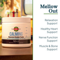 Thumbnail for KAL Calming Magnesium Glycinate Powder Plus Citric Acid - Unflavored - Nervous System, Bone and Relaxation Support Drink Mix - No Sugar - 60-Day Guarantee, 40 Servings, 8.5 OZ