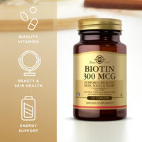 Thumbnail for Biotin 300mcg Solgar 100 Tabs