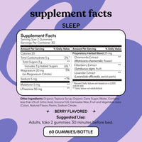 Thumbnail for Lemme Sleep Gummies With 5Mg Melatonin, Elderberry, Magnesium, L-Theanine, Chamomile And Lavender, Drug-Free Nighttime Sleep Aid, Vegan, Gluten Free, Gelatin Free, Non Gmo, Berry Flavored (60 Count)