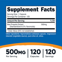 Thumbnail for Nutricost Bee Propolis Supplement w/ 5% Flavonoids (500mg / 120 Capsules)