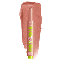 Thumbnail for NYX PROFESSIONAL MAKEUP Fat Oil Slick Click, Lightweight, Buildable Pigmented Vegan Lip Balm - Group Chat (Nude)