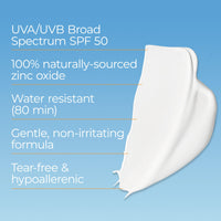 Thumbnail for Eucerin Sun Sensitive Mineral Baby Sunscreen Lotion SPF 50 with Zinc Oxide Protection, Hypoallergenic Mineral Sunscreen for Babies, Tear Free and Fragrance Free, 4 Fl Oz Tube