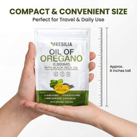 Thumbnail for Resilia Softgels with Black Seed Oil 6000mg – Organic Oregano Oil Capsules for Immune & Digestive Support – Non-GMO, Gluten-Free Softgels – Natural Herbal Wellness Supplement (60 Count)