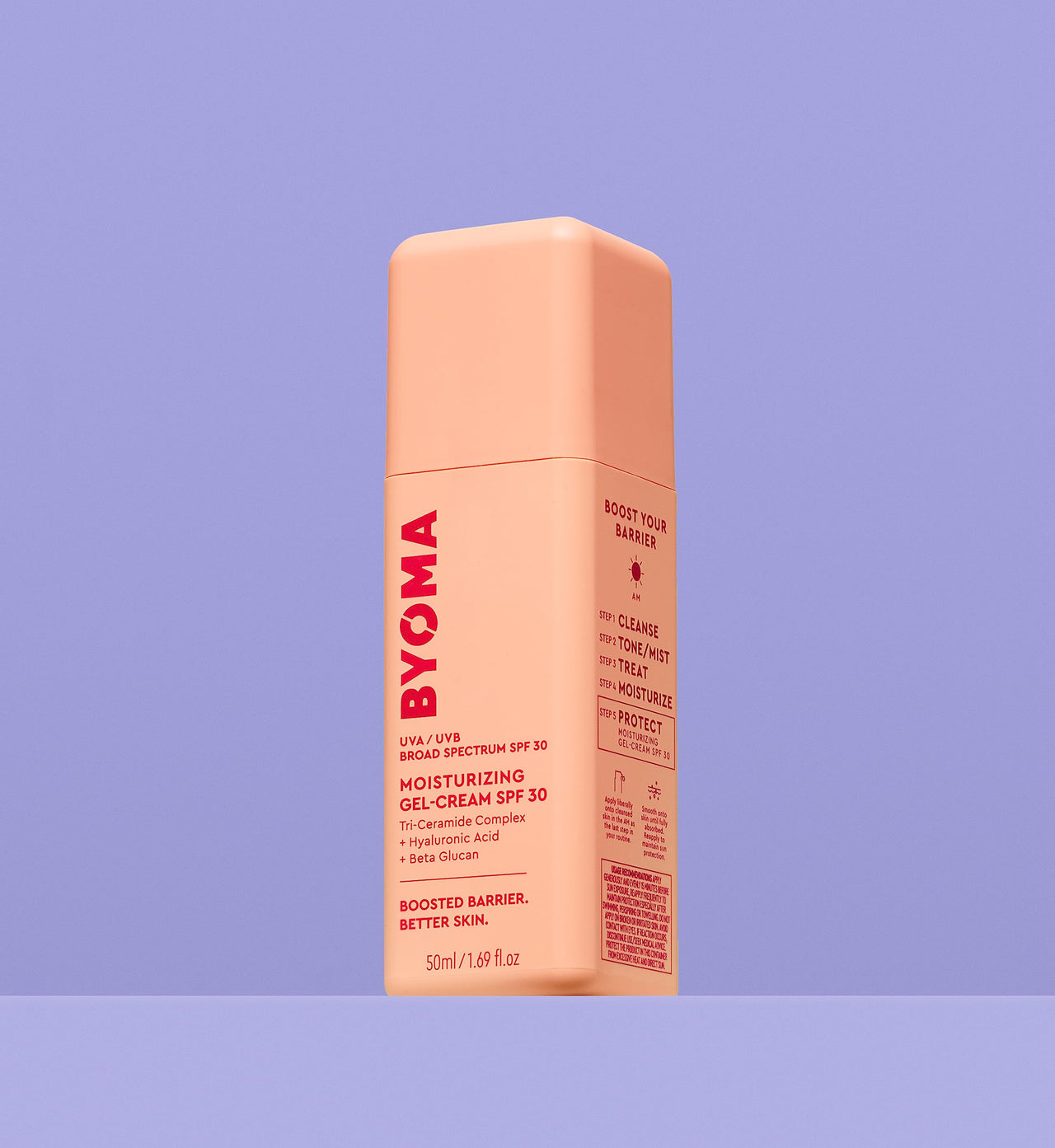 BYOMA Gel Cream SPF 30 - Barrier Repair Cream/Gel Face Lotion with Broad Spectrum Sunscreen - Ceramide SPF Face Moisturizer for Dry Skin - Alcohol Free, Oil Free Face Moisturizer - 1.69 fl. Oz