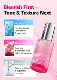 Thumbnail for ISOI Blemish Care Up Serum for Face, Vegan Hydrating Serum for Smooth & Glass Skin Effect, Skin Barrier & Moisture Balance for Women, Arbutin & Rose Otto Oil, Korean Skin Care (0.85 fl. oz, 25ml)