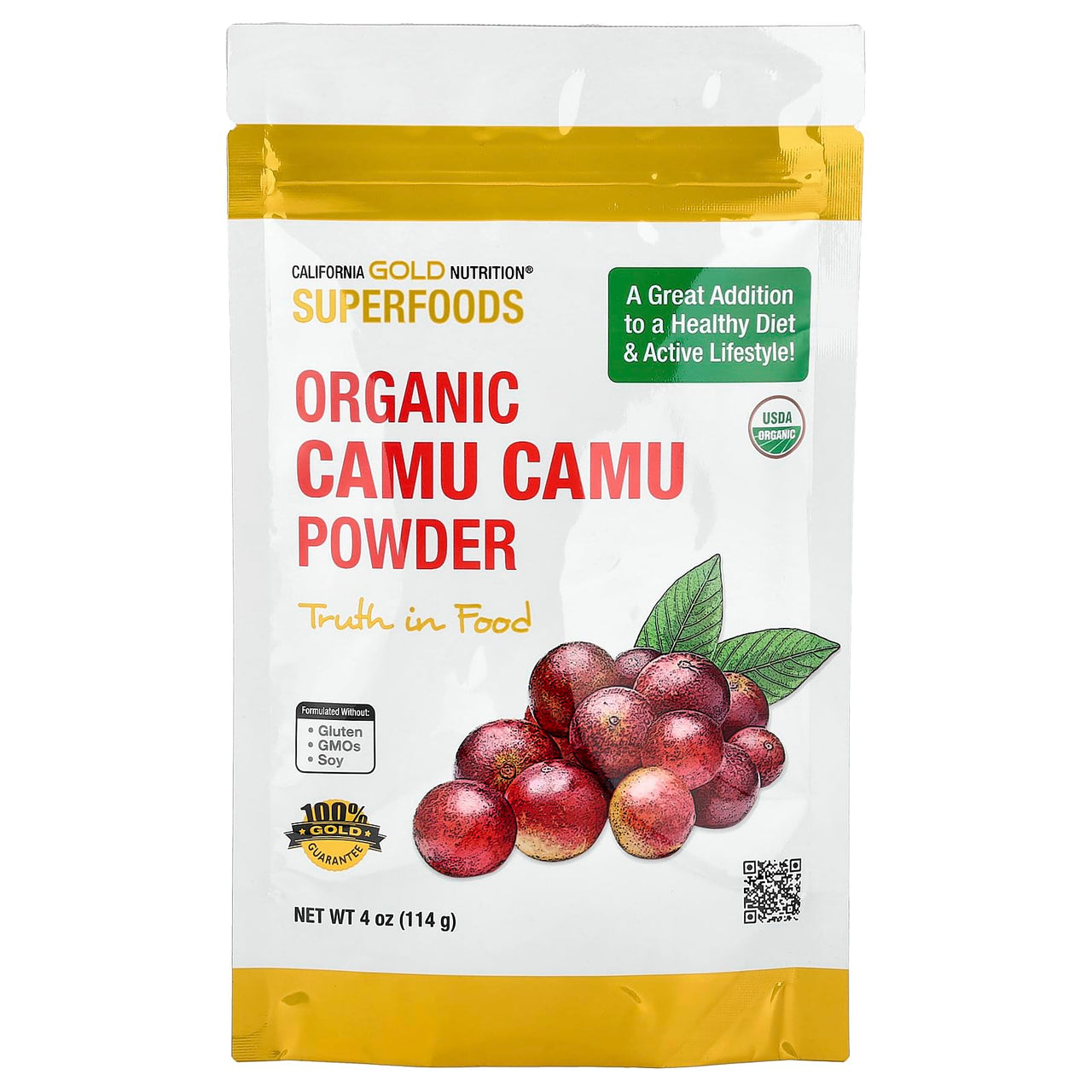 California Gold Nutrition Superfoods, Organic Camu Camu Powder, 4 oz (114 g)