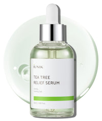 Thumbnail for IUNIK Tea Tree Relief Vegan Serum for Acne-Prone Skin - Non-Sticky & Lightweight Facial Ampoule with Centella Asiatica for Soothing, Calming, and Balancing - Korean Skincare 1.7 Fl Oz