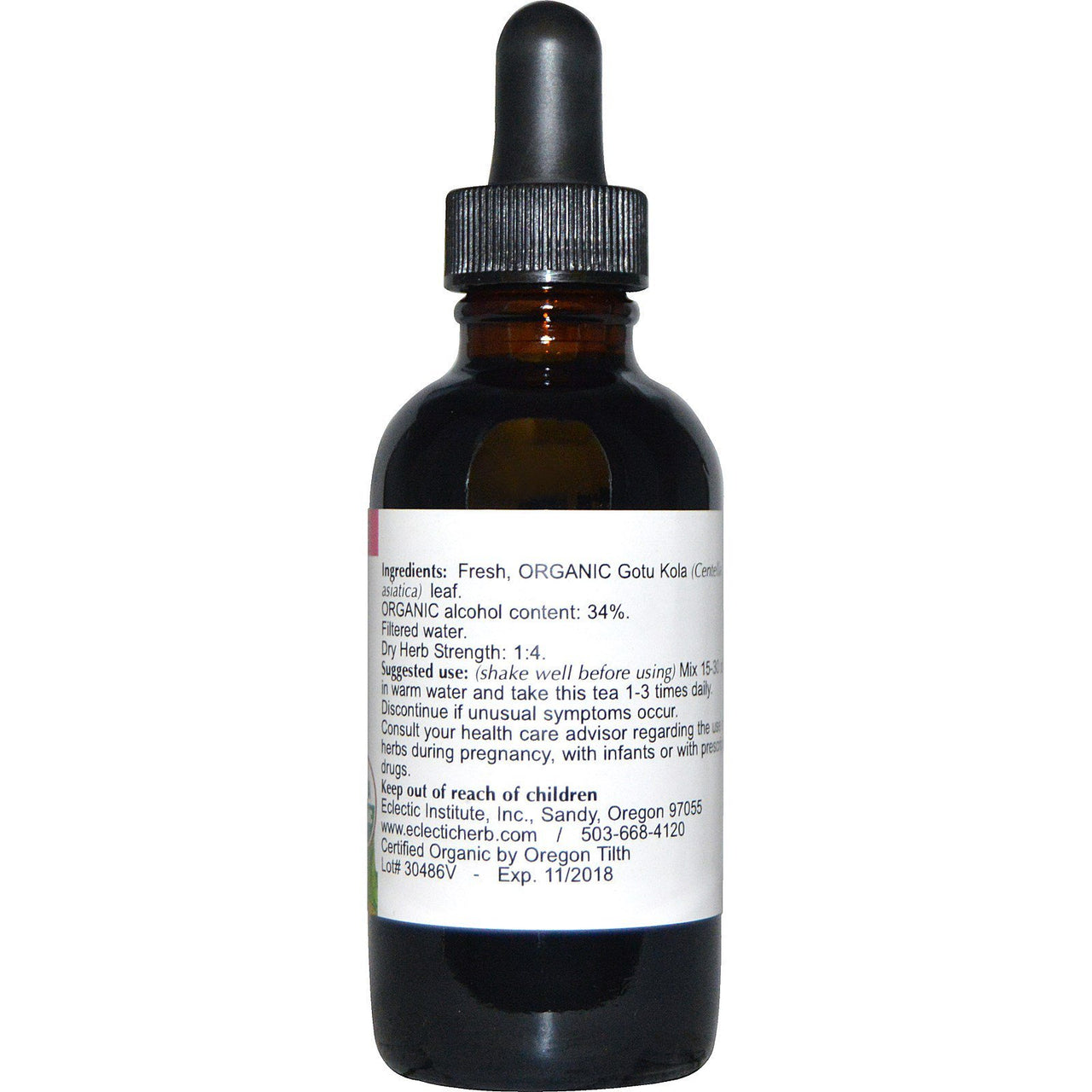 Eclectic Gotu Kola O, Red, 2 Fluid Ounce