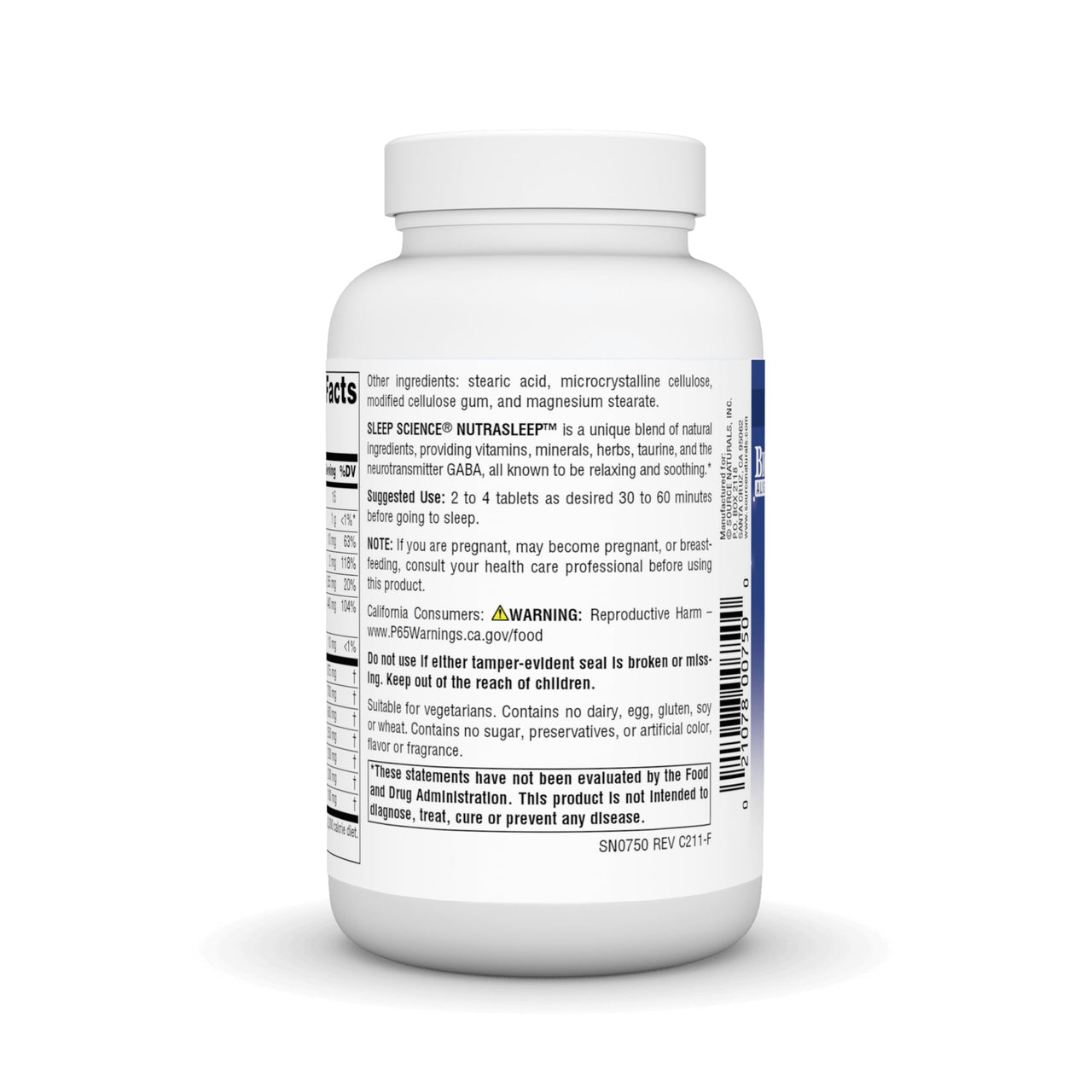 Source Naturals NutraSleep, Melatonin-Free Multi-Nutrient & Herb Complex, Vegetarian Formula for Relaxation Support - 100 Tablets