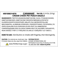 Thumbnail for CANMAKE - Cream Cheek Pearl - Silky Smooth Long Lasting High Pigment Pearl - 0.14oz (3.9g) (P01 Peach Dazzle)