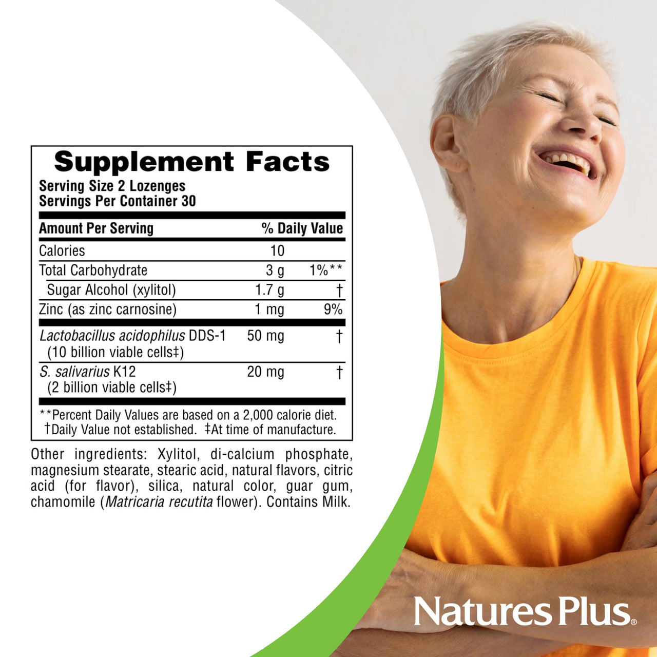 NaturesPlus Adult's Ear Nose Throat Lozenges with K12 Probiotics - 60 Lozenges - Natural Tropical Cherry Berry Flavor - Immune Function & Upper Respiratory Support - Gluten Free - 30 Servings