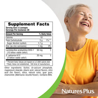 Thumbnail for NaturesPlus Adult's Ear Nose Throat Lozenges with K12 Probiotics - 60 Lozenges - Natural Tropical Cherry Berry Flavor - Immune Function & Upper Respiratory Support - Gluten Free - 30 Servings