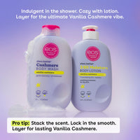 Thumbnail for eos Travel Vanilla Cashmere Body Wash- Travel Size Body Wash, Hydrating, Moisturizing, Toiletries, Mini, Shea Butter, 2.5 fl oz