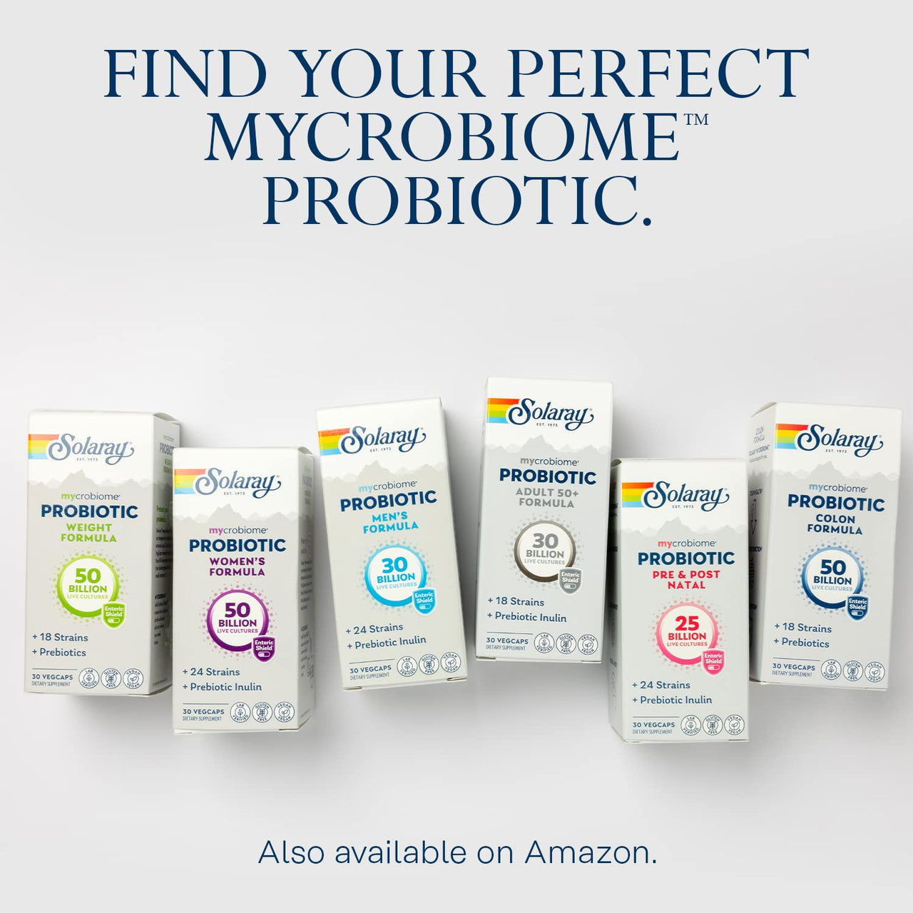 SOLARAY Mycrobiome Probiotic Mens Formula, Probiotics for Men, Gut Health, Digestion, Immune Function & More, 20 Billion CFU Mens Probiotic, 24 Strains Plus Prebiotic, 30 Servings, 30 VegCaps