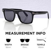 Thumbnail for Tom Ford FT0906-N BUCKLEY-02 Square Shape Sunglasses + Bundle With eSHADES Eyewear Cleaning Kit