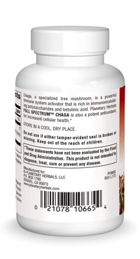 Thumbnail for Planetary Herbals Chaga Full Spectrum, Enhance Cellular Immunity, 30 Tablets