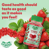 Thumbnail for Human Beanz Vitamin D3 Jelly Bean Gummies for Adults, Immunity Support, 2000 IU Vitamin D, Nutritional Vegetarian Supplements, 120 Strawberry Blast Jelly Beans, Kosher