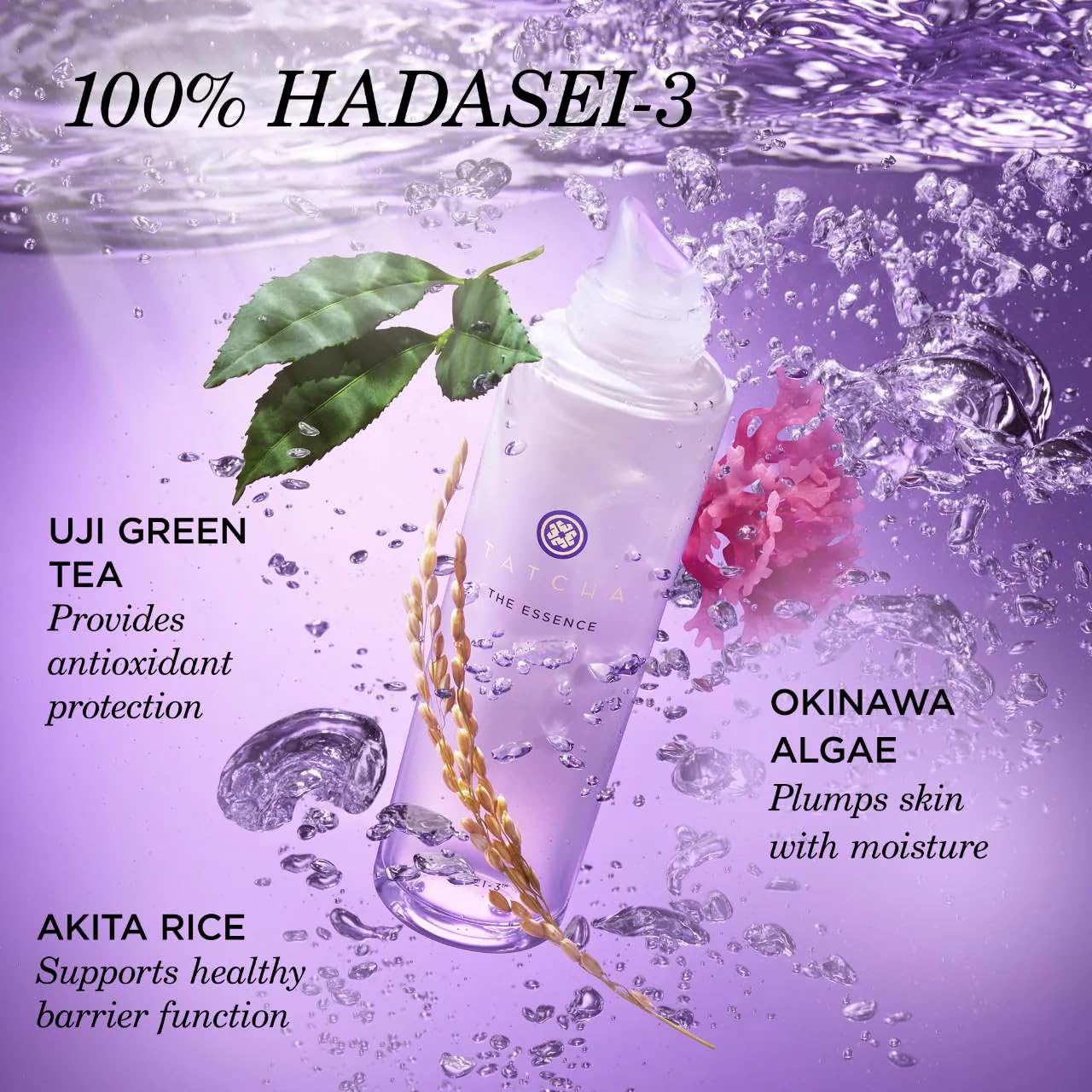 Tatcha The Essence | Oil-Free Moisturizing and Skin Softening Serum Infused with Green Tea | 150ml / 5.1 oz