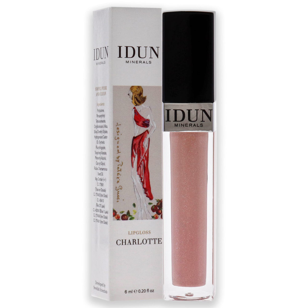 Lipgloss - 019 Charlotte by Idun Minerals for Women - 0.2 oz Lip Gloss