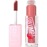 Thumbnail for MAYBELLINE Lifter Gloss Lifter Plump, Plumping Lip Gloss with Chili Pepper and 5% Maxi-Lip, Peach Fever, Peachy Nude Cream, 1 Count