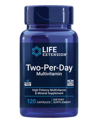 Thumbnail for Life Extension Two-Per-Day Multivitamin, Vitamins B, C, D, zinc, Packed with Over 25 Vitamins, Minerals & extracts, Two-Month Supply, Non-GMO, Gluten-Free, 120 Capsules