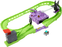 Thumbnail for Hot Wheels Toy Car Track Set, RacerVerse Minecraft Playset & Die-Cast Diamond Armor Steve in Minecart Vehicle, Launch & Race to Defeat Ender Dragon