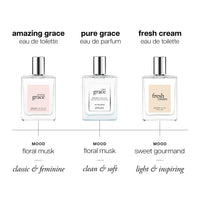 Thumbnail for philosophy pure grace eau de parfum - crisp & clean women's perfume - with notes of water lily, leafy greens & musk - long lasting fragrance - 2 fl oz