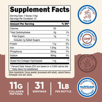 Thumbnail for Nutricost Collagen Peptides Powder 1LB (454 G) (Chocolate) - Grass Fed Bovine Collagen Hydrolysate