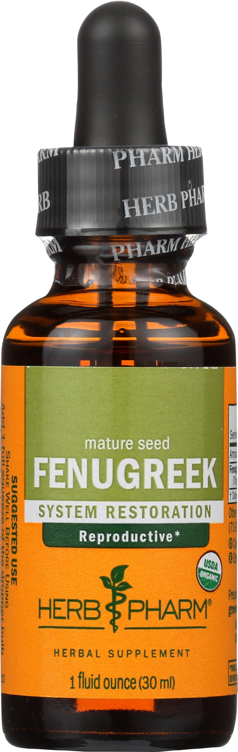 Herb Pharm Certified Organic Fenugreek Liquid Extract for Female Reproductive Support - 1 Ounce (DFENU01)
