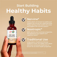 Thumbnail for MaryRuth Organics Lions Mane Mushroom Supplement, Up to 1 Month Supply, Nootropic USDA Organic Lions Mane Extract Nervine Herbal Liquid Drops, Brain Health Non-GMO Vegan Alcohol Free Tincture, 1 Fl Oz