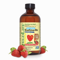 Thumbnail for CHILDLIFE Essentials Cod Liver Oil for Kids - Liquid Arctic Cod Liver Oil for Babies 6+ Months, Toddlers, & Kids, Added DHA, EPA, Omega-3 Fatty Acids - Strawberry, 8 fl oz