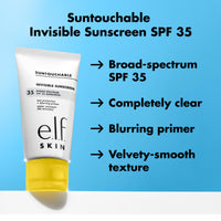 Thumbnail for e.l.f. SKIN Suntouchable Invisible SPF 35, Lightweight, Gel-based Sunscreen For A Smooth Complexion, Doubles As A Makeup Primer, Vegan & Cruelty-Free, Packaging May Vary