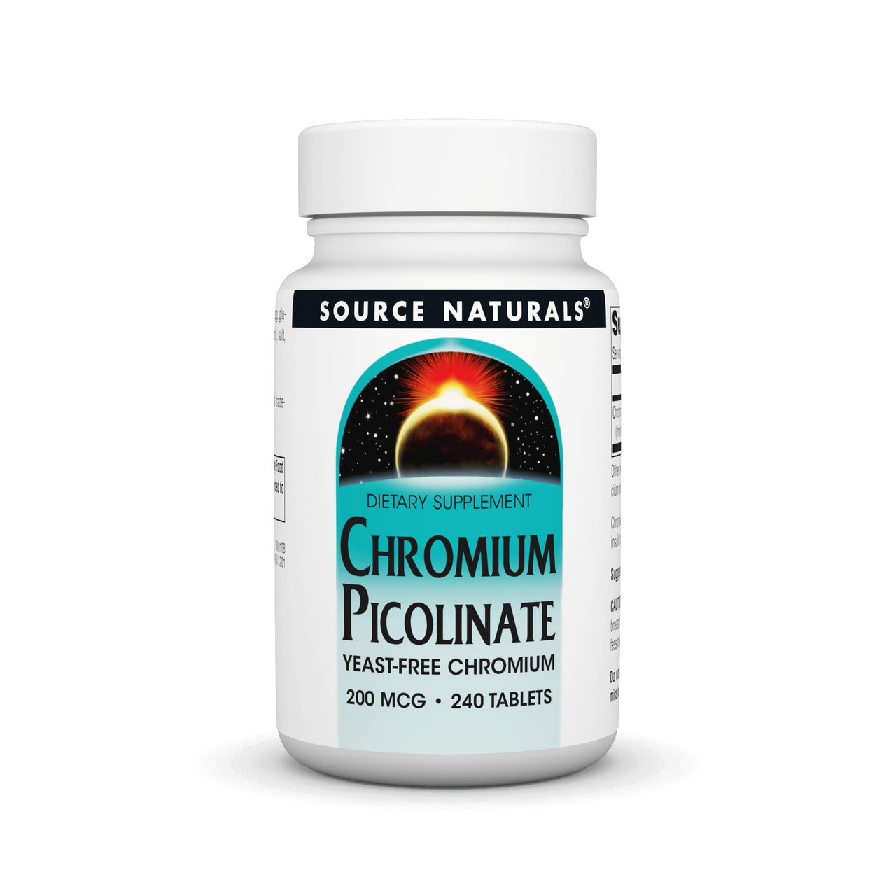 Source Naturals Chromium Picolinate 200 Mcg Tablet, 240 Count