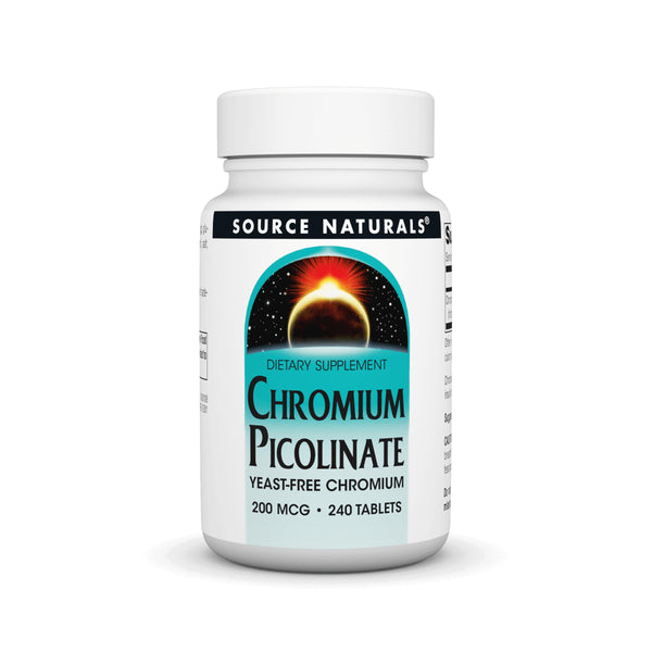 Source Naturals Chromium Picolinate 200 Mcg Tablet, 240 Count