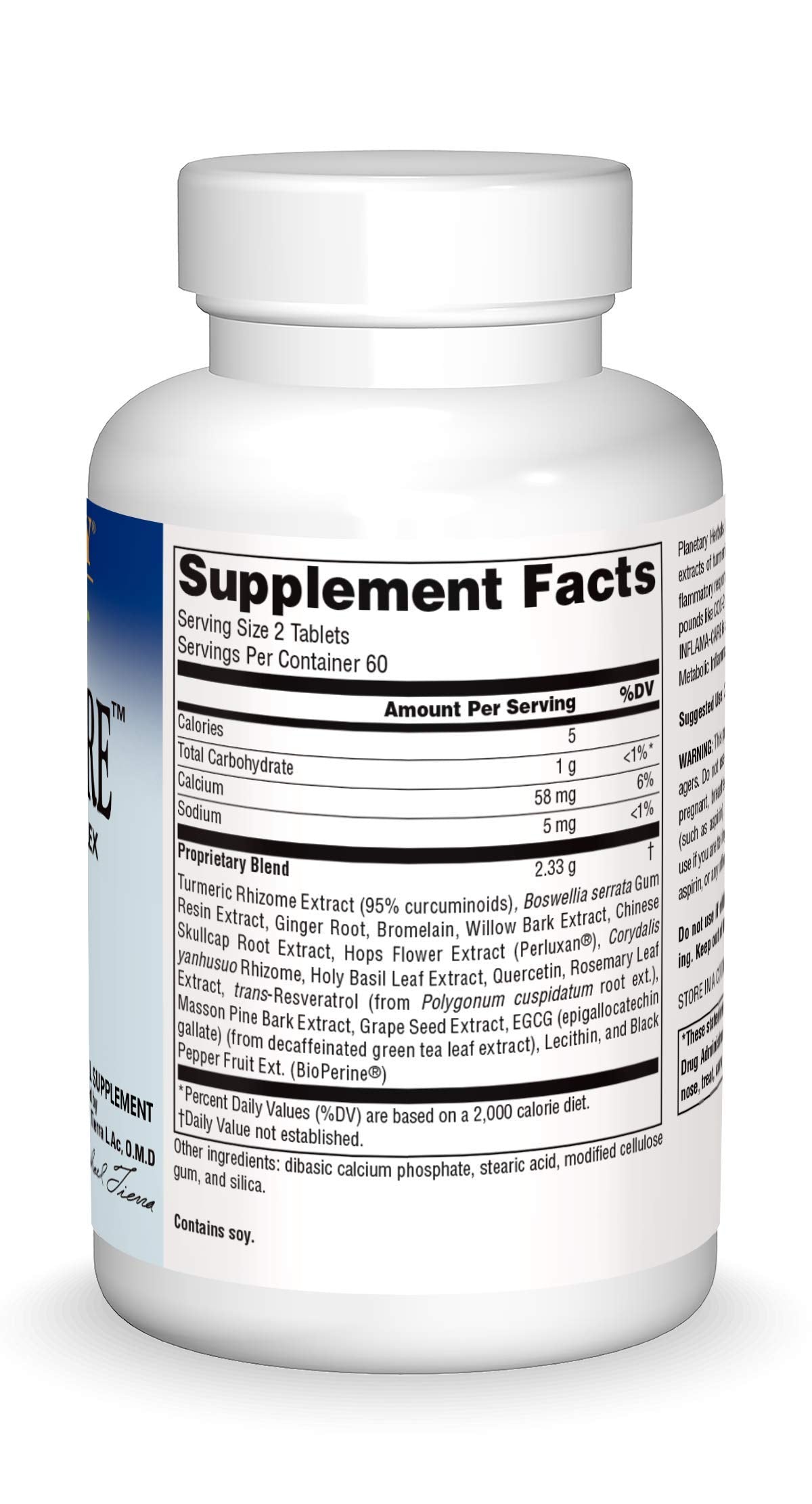 Planetary Herbals Inflama-Care 1165mg Turmeric/Boswellia Complex - 120 Tablets
