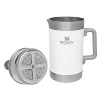 Thumbnail for STANLEY Classic Stay-Hot French Press Coffee Maker 48 oz | 5 Minute Brew, 4 Hours Hot | Mesh Filter for Coffee Grounds | Insulated Stainless Steel French Press | BPA-Free | Polar