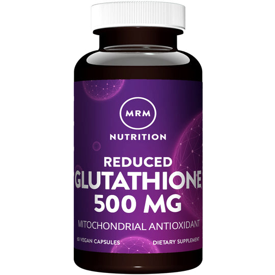 Buy MRM Nutrition Reduced Glutathione Capsules - For Women & Men - Potent Antioxidant Support for Liver Health & Cellular Protection, 500mg Supplement, Gluten‑Free, Non‑GMO, Vegan - 60 Servings Online