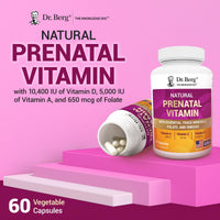 Thumbnail for Dr. Berg Natural Prenatal Vitamins for Women (Pregnant & Nursing) - Prenatal Vitamins with Folate, Vitamins, Minerals, Omegas, &11 Powerful Superfoods - Womens Prenatal Multivitamin - 60 Capsules