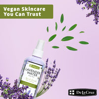 Thumbnail for De La Cruz Lavender Water Body Mist - Lavender Spray body mist With Pure Lavender Essential Oil 8 fl oz (236 mL)